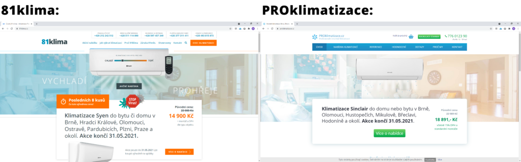 Porovnání 81klima a proklimatizace